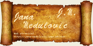 Jana Medulović vizit kartica